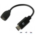 Kabel Manhattan USB 2.0 MIC-C/MIC-B M/F 0,15m, czarny - 973446