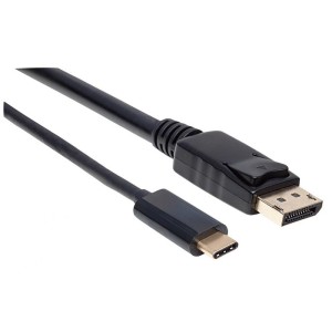 Kabel adapter Manhattan USB-C DP Alt Mode na Displayport M/M 2m, czarny