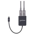 Kabel adapter Manhattan USB-C na 2xDisplaPort 4K z MST HUB - 1379343