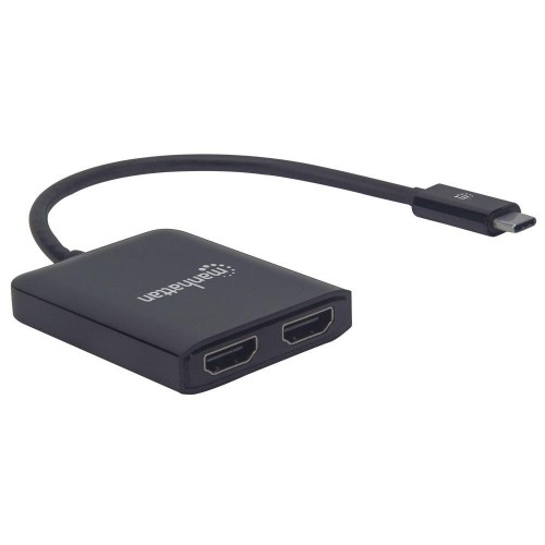 Kabel adapter Manhattan USB-C na 2xHDMI 4K*30Hz z MST HUB - 1379344
