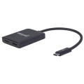 Kabel adapter Manhattan USB-C na 2xHDMI 4K*30Hz z MST HUB - 973462