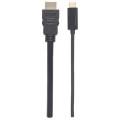 Kabel adapter Manhattan USB-C / HDMI 4K*30Hz DP Alt Mode 1m czarny - 1379358