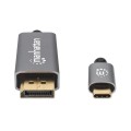 Kabel adapter Manhattan USB-C / DisplayPort DP Alt Mode 8K 2m czarny - 1379365
