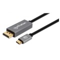 Kabel adapter Manhattan USB-C / DisplayPort DP Alt Mode 8K 2m czarny - 1311863
