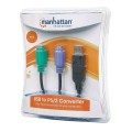 Kabel adapter Manhattan USB/2xPS2 mini LX 0,15m - 1379405