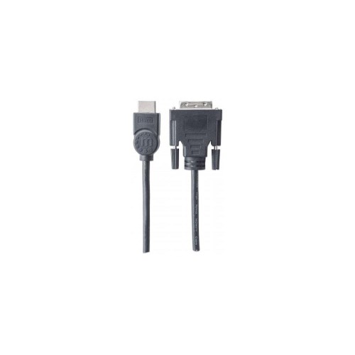 Adapter Manhattan HDMI męski na DVI-D 24+1 męski, Dual Link, 1,8m, czarny - 1379421
