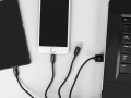 Kabel Natec Extreme Media micro USB + Lightning + USB-C combo 1m czarny - 1379434
