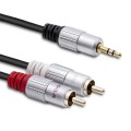 Kabel Qoltec 2xRCA / Mini Jack 3.5mm | 2m | Czarny - 973627