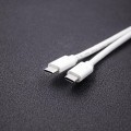 Kabel USB Qoltec 3.1 typ C męski | USB 3.1 typ C męski | 1m | Biały - 1379531
