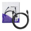 Kabel USB Qoltec 3.1 typ C męski | USB 3.1 typ C męski | 2.5m | Czarny - 973641