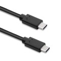 Kabel USB Qoltec 3.1 typ C męski | USB 3.1 typ C męski | 3m | Czarny - 1379586