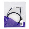 Kabel USB Qoltec 3.1 typ C męski | USB 3.1 typ C męski | 3m | Czarny - 1379591