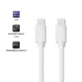 Kabel USB Qoltec 2.0 typ C męski | USB 2.0 typ C męski | 1.4m | Biały - 1379597