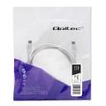Kabel USB Qoltec 2.0 typ C męski | USB 2.0 typ C męski | 1.4m | Biały - 1379600