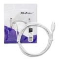 Kabel USB Qoltec 2.0 typ C męski | USB 2.0 typ C męski | 1.4m | Biały - 973643