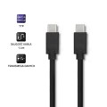 Kabel USB Qoltec 2.0 typ C męski | USB 2.0 typ C męski | 1.4m | Czarny - 1379606