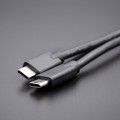 Kabel USB Qoltec 2.0 typ C męski | USB 2.0 typ C męski | 1.4m | Czarny - 1379607
