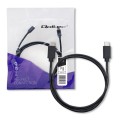 Kabel USB Qoltec 2.0 typ C męski | USB 2.0 typ C męski | 1.4m | Czarny - 973644