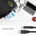 Kabel USB Qoltec 3.0 A męski / USB B męski | do drukarki | 1.8m - 1379630