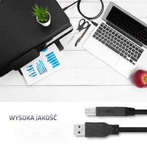 Kabel USB Qoltec 3.0 A męski / USB B męski | do drukarki | 1.8m