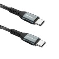 Kabel USB Qoltec 2.0 typ C | USB 2.0 typ C 100W | QC 3.0 | PD | 1.5m | Czarny - 1379647
