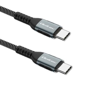 Kabel USB Qoltec 2.0 typ C | USB 2.0 typ C 100W | QC 3.0 | PD | 1.5m | Czarny