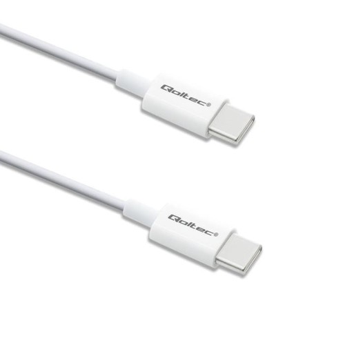 Kabel USB Qoltec 2.0 typ C | USB 2.0 typ C 60W | QC 3.0 | PD | 1.5m | Biały - 1379665