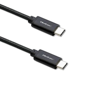 Kabel USB Qoltec 2.0 typ C | USB 2.0 typ C 240W | QC 5.0 | PD | 1m | Czarny