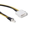 Adapter Qoltec do wentylatora Molex / 3 pin | 0.18m - 973715