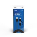 Kabel USB 2.0 Savio CL-128 USB A (M) - Micro USB B (M) / typ C (M) 2w1, 2,1A, 1m, czarny - 1186922