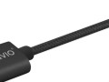 Kabel USB 2.0 Savio CL-128 USB A (M) - Micro USB B (M) / typ C (M) 2w1, 2,1A, 1m, czarny - 739314