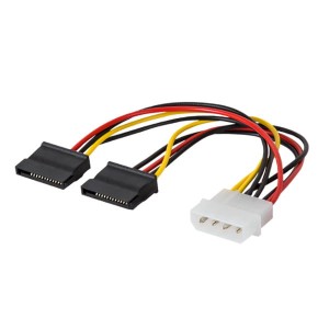 Kabel zasilający Savio AK-13 Molex - 2 x SATA 0,18m
