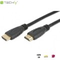 Kabel HDMI Techly HDMI-HDMI 2.0 M/M Ethernet 3D 4K, 0,5m, czarny - 973909