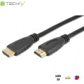 Kabel HDMI Techly HDMI-HDMI 2.0 M/M Ethernet 3D 4K, 3m, czarny - 973910
