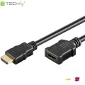 Przedłużacz HDMI Techly HDMI-HDMI V1.4 M/F Ethernet 3D 4K, 1,8m, czarny - 973913