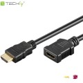 Przedłużacz HDMI Techly HDMI-HDMI V1.4 M/F Ethernet 3D 4K, 3m, czarny - 973914