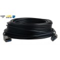 Kabel optyczny HDMI Techly HDMI-HDMI 2.0 M/M Ethernet 3D 4K, 30m, czarny - 1380111
