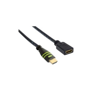 Przedłużacz HDMI Techly HDMI-HDMI M/F Ethernet 3D 4K, 1,8m, czarny