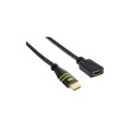 Przedłużacz HDMI Techly HDMI-HDMI M/F Ethernet 3D 4K, 5m, czarny - 1380118