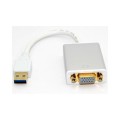 Adapter Techly USB3-SVGA USB 3.0 na VGA 1080p, biały 0,2m IDATA - 1380237