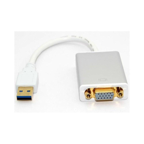Adapter Techly USB3-SVGA USB 3.0 na VGA 1080p, biały 0,2m IDATA - 1380237
