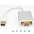 Adapter Techly USB3-SVGA USB 3.0 na VGA 1080p, biały 0,2m IDATA - 973924