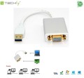 Adapter Techly USB3-SVGA USB 3.0 na VGA 1080p, biały 0,2m IDATA - 973932