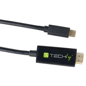 Techly IADAP USBC-HDMI2TY zewnętrzna karta graficzna usb 3840 x 2160 px Czarny