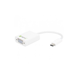 Adapter Techly USB31-VGA  USB-C 3.1 na VGA M/Ż, biały 0,15m IADAP