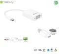 Adapter Techly USB31-VGA  USB-C 3.1 na VGA M/Ż, biały 0,15m IADAP - 973930