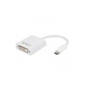 Adapter Techly USB31-DVI  USB-C 3.1 na DVI M/Ż, biały 0,15m IADAP - 1380233