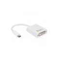 Adapter Techly USB31-DVI  USB-C 3.1 na DVI M/Ż, biały 0,15m IADAP - 1380234