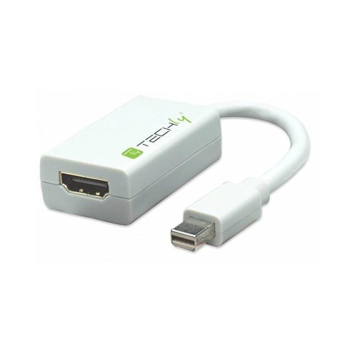 Adapter Techly MDP-HDMIF Mini DisplayPort męski na HDMI żeński, biały 0,15m IADAP - 1380239