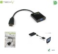 Adapter Techly HDMI-VGA2 HDMI męski na VGA żeński, czarny 0,1m IDATA - 973934